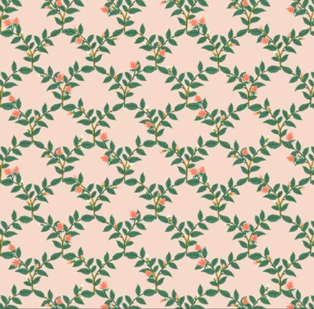 Rifle Paper Co. Floral Mini Crib Sheet Pink Roses Trellis - Ready Ship - image 1
