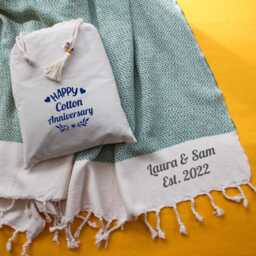 Cotton Throw Blanket - Handwoven Sofathrow 2nd Anniversary Gift Mother's Day Nanny For Christmas - thumbnail 3