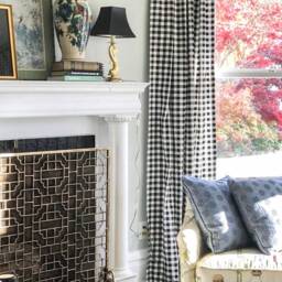 Plaid Pleated Curtain Drapes Buffalo Check Window Treatments - thumbnail 4