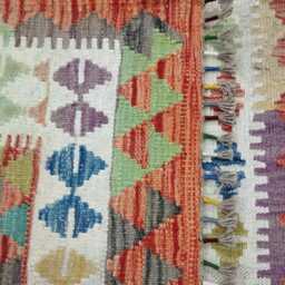 Classic Rug, Handmade Artisan Afghan Turkish Scandinavian Navajo Bohemian Wool Flatweave Multicolour Kilim Rug 161x103 cm - thumbnail 3