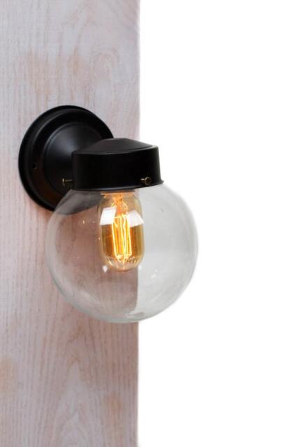 Mini Clear Glass Globe Wall Sconce Light - image 1