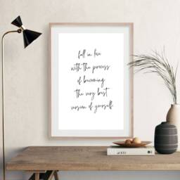 Inspirational Wall Art, Be Yourself, Office Decor For Her, Dorm For Self Care Print, Text Quote, Bedroom Gift Her - thumbnail 2
