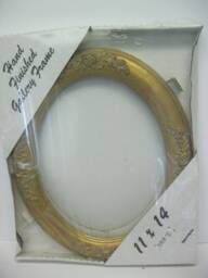"Antique Gold With Flowers Hand Finish Gallery Oval Picture Frame 11 X 14 ""' Moulding 2 1/4 " - thumbnail 1