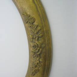 "Antique Gold With Flowers Hand Finish Gallery Oval Picture Frame 11 X 14 ""' Moulding 2 1/4 " - thumbnail 3