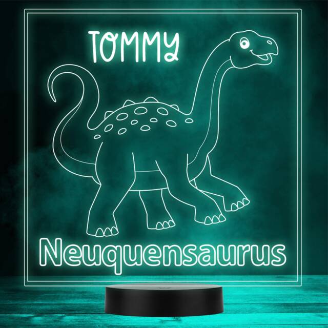 Kids Cute Dinosaur Fan Neuquensaurus Led Personalised Gift Night Light - image 1