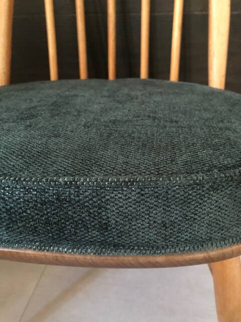 Myhome New Seat Pad(S For Ercol Dining Chairs With Straps & Press Studs - Bottle Green - image 1