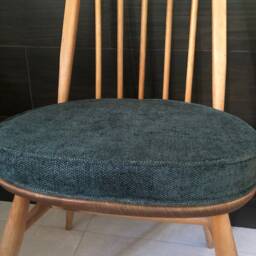 Myhome New Seat Pad(S For Ercol Dining Chairs With Straps & Press Studs - Bottle Green - thumbnail 3