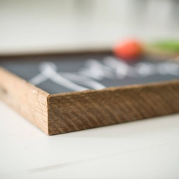 Follow Charcoal & Wood Sign With Reclaimed Lath Frame - thumbnail 2