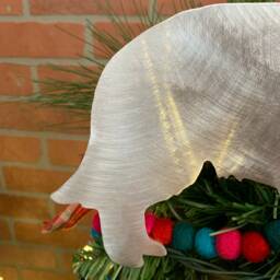 Golden Retriever, Dog Tree Topper, Holiday Decoration, Wreath Christmas, Aluminum, Pet Memorial - thumbnail 3