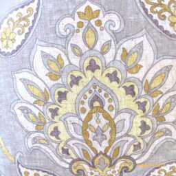 Taupe, Brown & Gold Ikat Pillow Cover From Linen Cotton Blend Fabric - thumbnail 4
