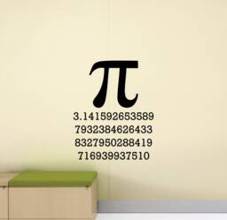 Pi Wall Decal Mathematics Classroom Geometry Science Sign School Poster Education Quote Gift Vinyl Sticker Decor Art Print G710 - thumbnail 1