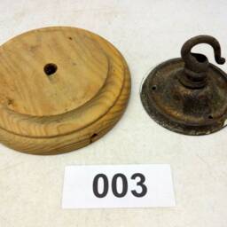 Brass Ceiling Hook Lamp Chandelier Light Wall Patras Wooden Mount Hanging Chain Antique Old - thumbnail 2