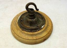 Brass Ceiling Hook Lamp Chandelier Light Wall Patras Wooden Mount Hanging Chain Antique Old