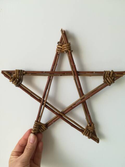 Small Willow Star Hand Made With Sustainably Grown Willow. Natural Eco-Friendly Wall Hanging, Home Decor - image 1
