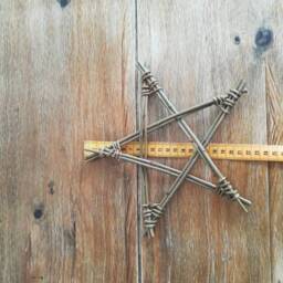 Small Willow Star Hand Made With Sustainably Grown Willow. Natural Eco-Friendly Wall Hanging, Home Decor - thumbnail 4