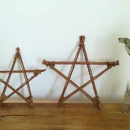 Small Willow Star Hand Made With Sustainably Grown Willow. Natural Eco-Friendly Wall Hanging, Home Decor - thumbnail 2