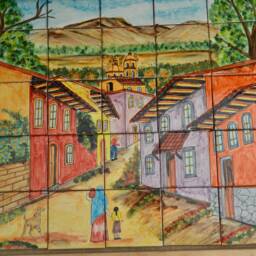 35 Pieces Mexican Tile Wall Mural - thumbnail 2