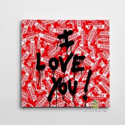 I Love You Graffiti Canvas Art Wall Print Picture Banksy Style Home Decor -D332 - thumbnail 2