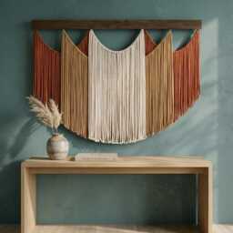 Macrame Wall Hanging, Tapestry Large Macrame, Modern Farmhouse, Home Decoration, Decor, Housewarming Gift V29 - thumbnail 4