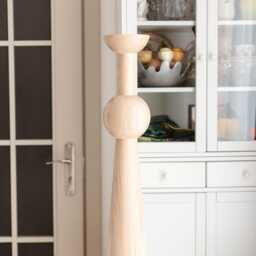 Tall Unfinished Wood Table Leg Handmade Turned Furniture Foot, 880mm - thumbnail 2