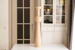 Tall Unfinished Wood Table Leg Handmade Turned Furniture Foot, 880mm - thumbnail 1