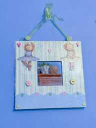 Whimsical Ballerina Bear Mirror L Teddy Decor Bears Baby Shower Gift Personalized Barrette Holder - thumbnail 1