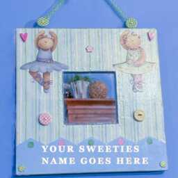 Whimsical Ballerina Bear Mirror L Teddy Decor Bears Baby Shower Gift Personalized Barrette Holder - thumbnail 3