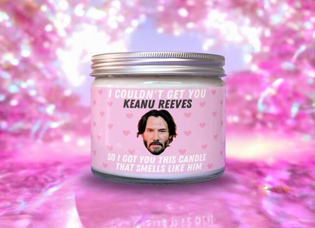 Keanu Scented Soy Wax Candle Funny Novelty Gift, 9 Oz - image 1