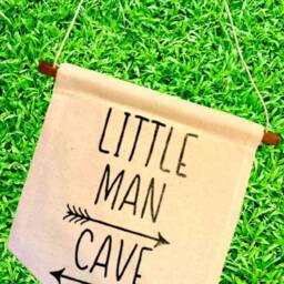 Personalized Canvas Banner Flag Custom Pennant Wall Hanging - thumbnail 2