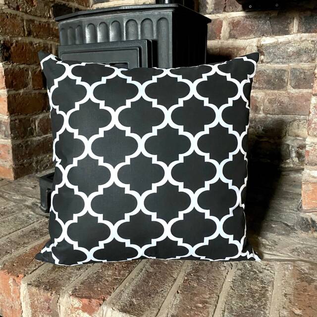 594. Handmade Contemporary Black 100% Cotton Cushion Cover. Various Sizes