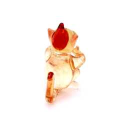 Miniature Hand Blown Glass Baby Monkey Little Animal Brown White Pink Figurine Tiny Statue Small Decoration Collectible Painted Mini Figure - thumbnail 3
