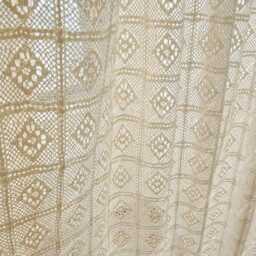 Chic Crochet Curtain Panel Farmhouse Sheer Window Drape - thumbnail 1