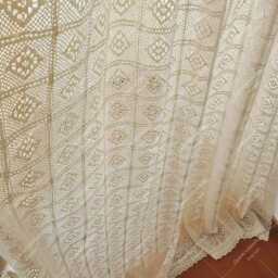 Chic Crochet Curtain Panel Farmhouse Sheer Window Drape - thumbnail 2