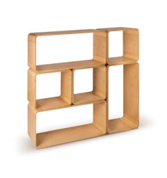 Wooden Sideboard Cabinet Bookcase Bookshelf 120x120x30 cm Scleica Modular System Japandi Mid Century Modern Free Shipping