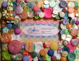 Easter - Pastel Button Frame ~ Babys First Easter Nursery Decor Holiday Memory Baby Gift For Her 4x6 Photo - thumbnail 1