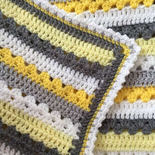 "Unisex Baby Crochet Blanket, New Gift, Shower Present, 25"" X 31" - image 1
