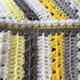 "Unisex Baby Crochet Blanket, New Gift, Shower Present, 25"" X 31" - thumbnail 2