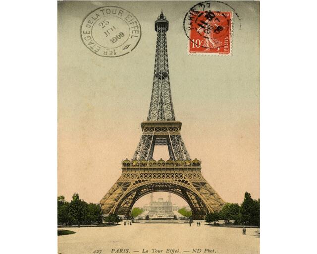 Paris Vintage Travel Advertising Enamel Metal Tin Sign Wall Plaque