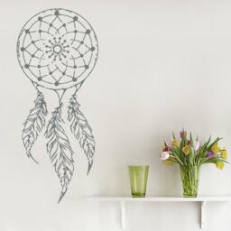 Wall Decals Dream Catcher Amulets Feathers Indian Pattern Yoga Decal Vinyl Sticker Home Decor Bedroom Interior Design Art Mural Ms668 - thumbnail 1