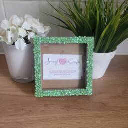 Green Alien Face Clay Slices Square Photo Frame 4 X Inches - thumbnail 4