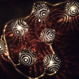 7 Balls Hanging Lamp Made Of Coconut Shell Bedroom Light Wooden Garden Handmade Lantern - thumbnail 2