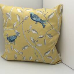 Yellow Finches Cushion, Sanderson Design - thumbnail 2