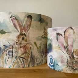 Hand-Painted Countryside Hare Cushion - Unique Home Decor Accent Voyage - thumbnail 4