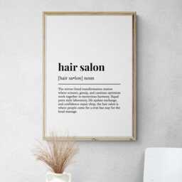 Hair Salon Funny Definitions Set Of 6 Prints, Work Wall Decor - thumbnail 3