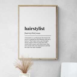 Hair Salon Funny Definitions Set Of 6 Prints, Work Wall Decor - thumbnail 2
