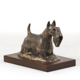 Scottish Terrier, Dog Wooden Base Statue, Limited Edition, Artdog - thumbnail 1