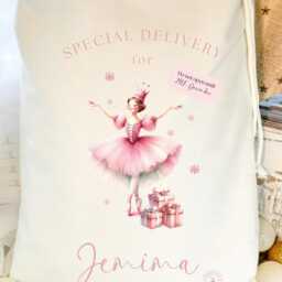 Personalised Santa Sack, Christmas First Present Eve Box, Stocking, Stocking - thumbnail 3