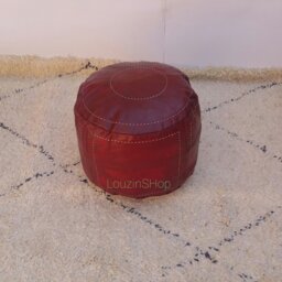Naturel Leather Pouf, Moroccan Poufmoroccan Ottoman Pouf Foostoolmoroccan Leatherpoufsttuning Moroccan - thumbnail 2
