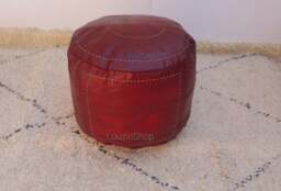 Naturel Leather Pouf, Moroccan Poufmoroccan Ottoman Pouf Foostoolmoroccan Leatherpoufsttuning Moroccan - thumbnail 1