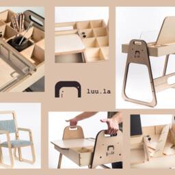 Adjustable Multifunctional Play, Art & Learning Kids Table Chair Set Julle/Wooden Desk & For Montessori Activities - thumbnail 4